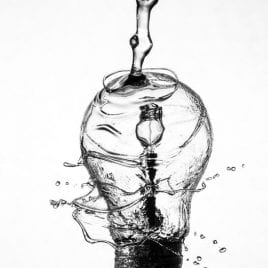 illustration: light bulb with water