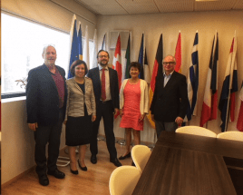 Track II Forum team with EU ambassador to Israel Emanuele Giaufret