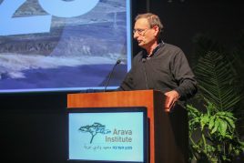 Dr. Dov Khenin speaking at Arava Institute 25 year event